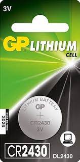 GP LITHIUMCEL CR2430 KNOOPCEL 1 STUKS - 1 10 20 30 40 50 60 70 80 87 - 204930