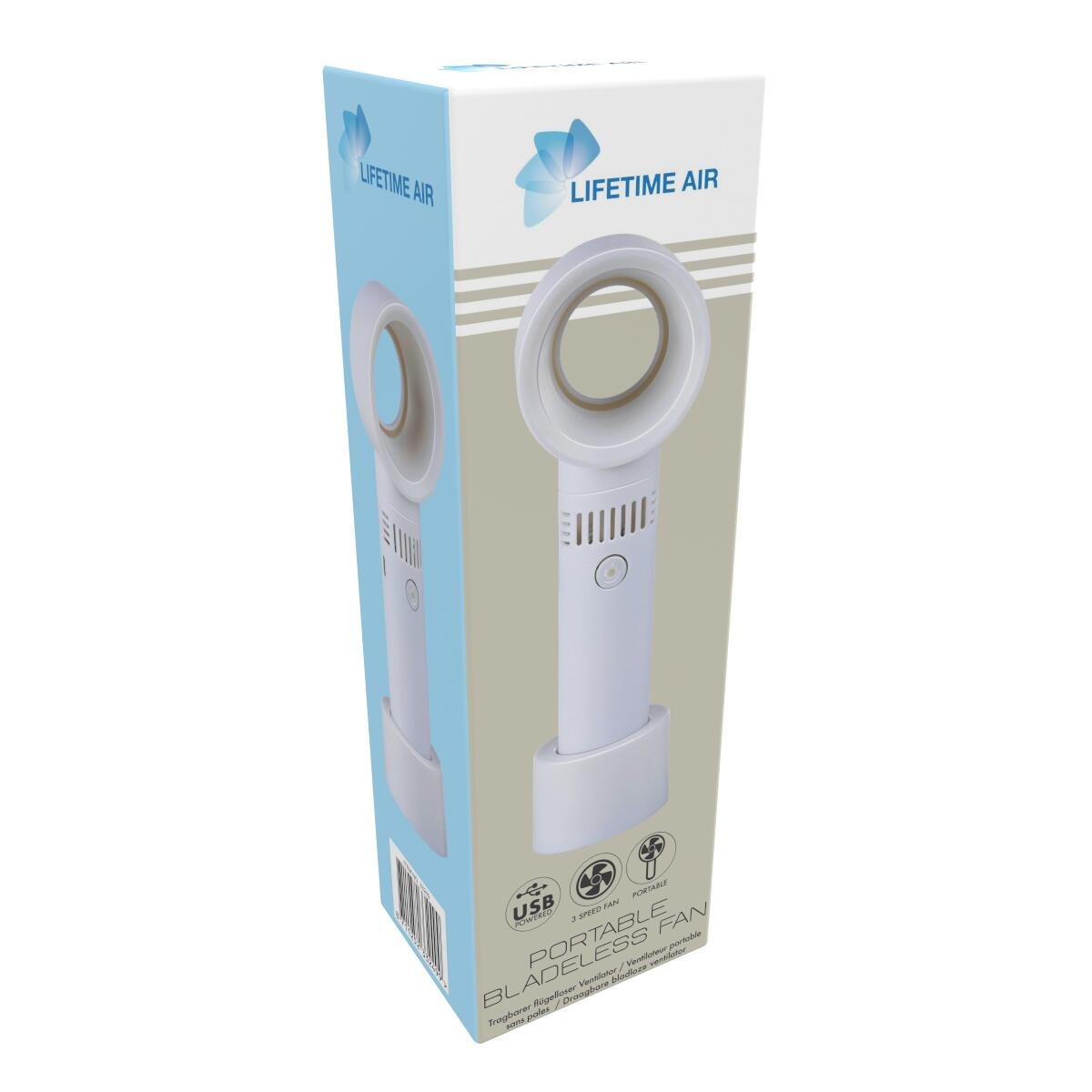 DRAAGBARE BLADLOZE VENTILATOR WIT - 10 10 20 30 40 50 60 70 80 90 100 108 - 522702