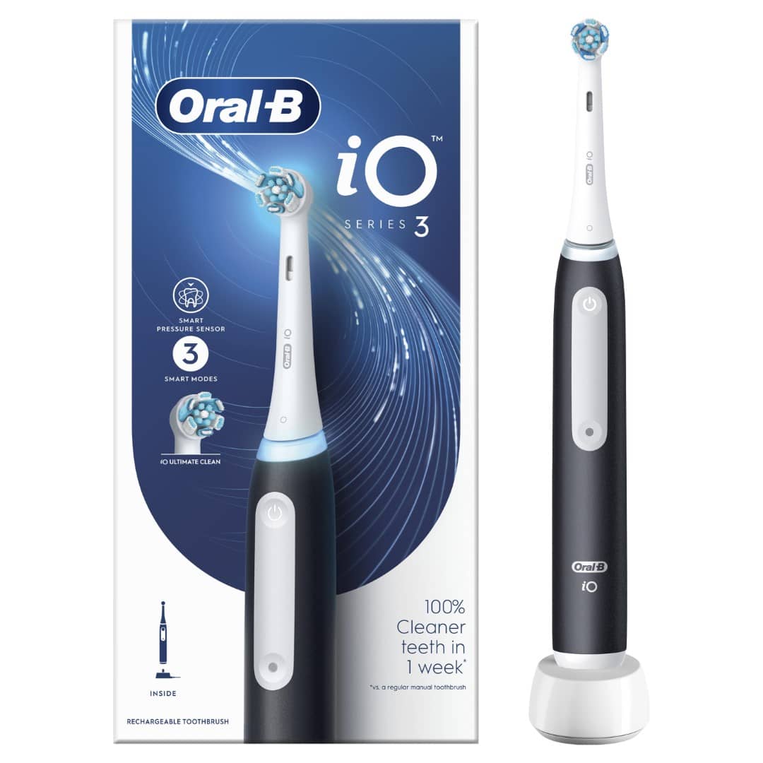 ORAL-B iO 3 ELEC.TANDENBORSTEL ZWART - 10 10 20 30 40 50 60 70 80 90 100 110 120 126 - 513062