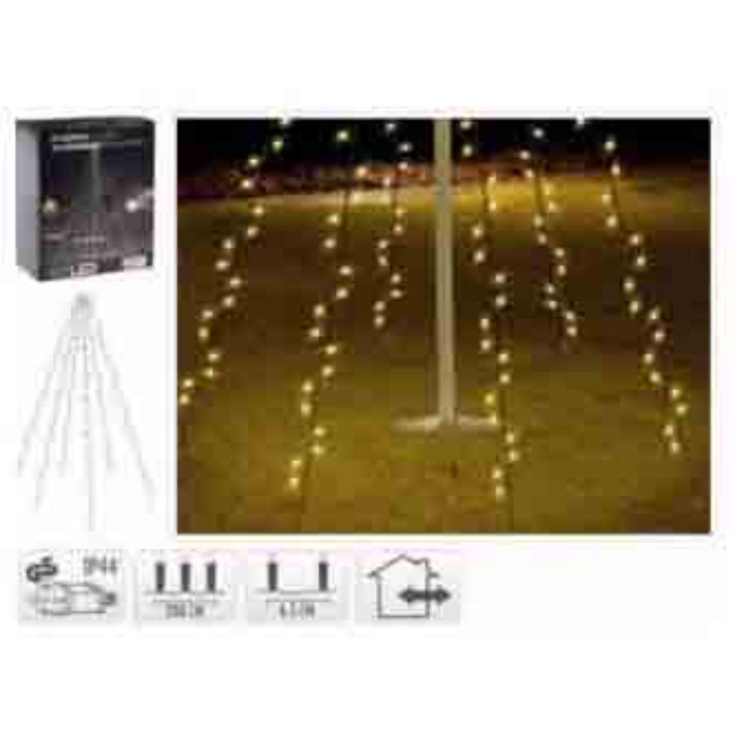 KERST LED VERLCHTING VLAGGENMAST 192 LED - 101 0646 - 484584