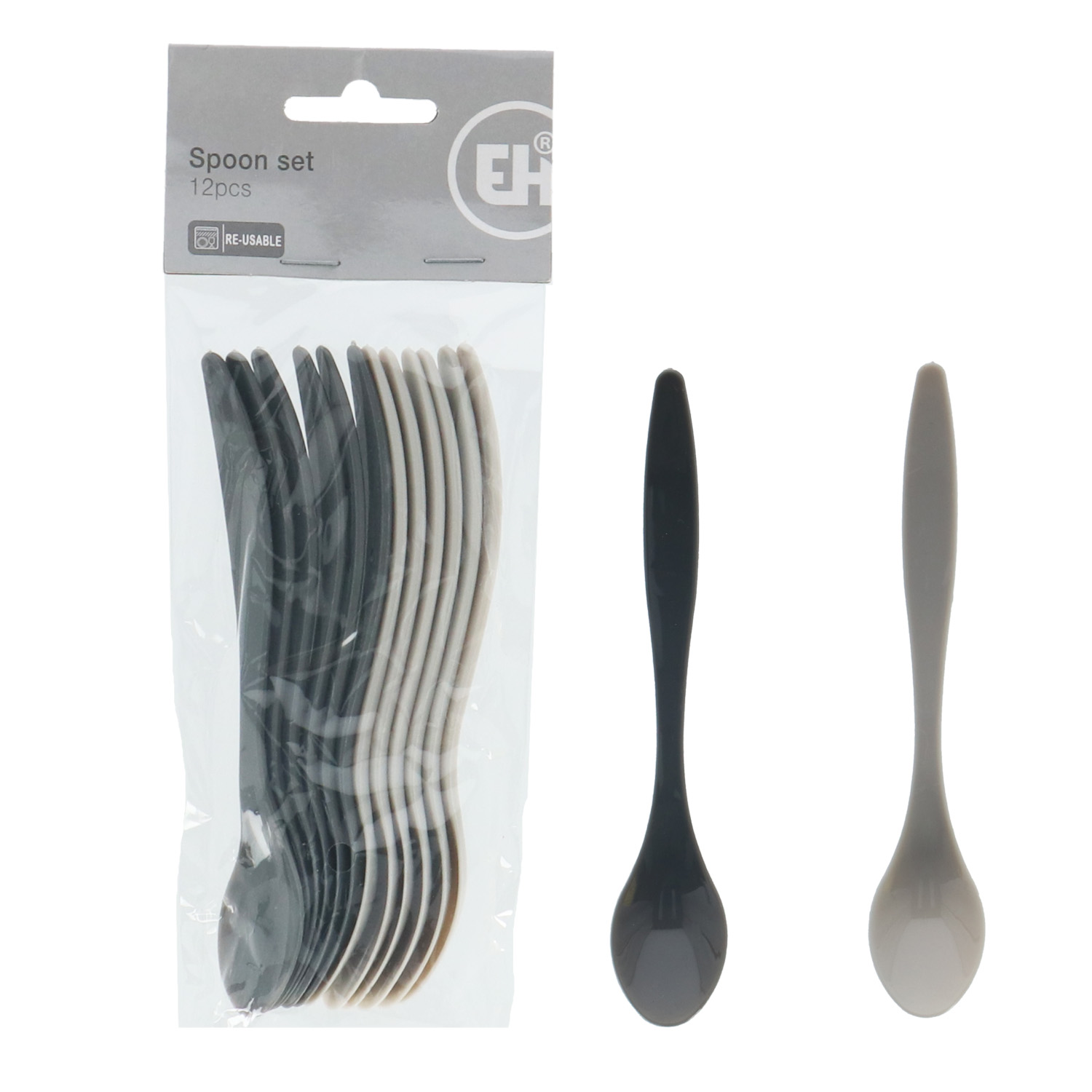 EH EIERLEPELS 12 STUKS 3 KLEUREN - 101 0746 - 484029