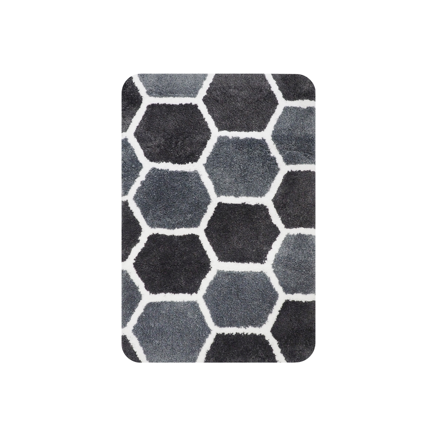 BADMAT RENNES 60 X 90 GRIJS BLOK - 101 3783 - 526167