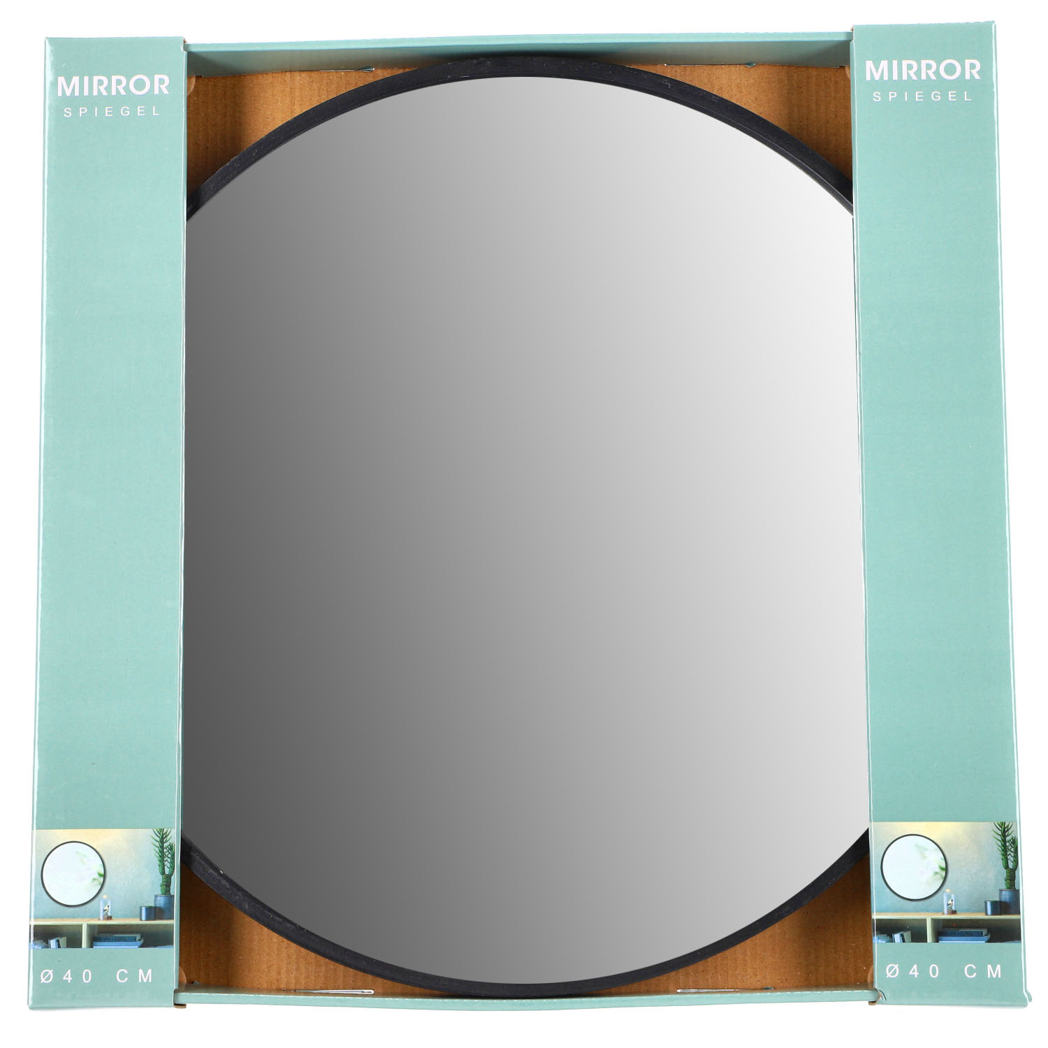 SPIEGEL ROND HANGEND Ø 40 CM ZWARTE RAND - 101 6192 - 535382