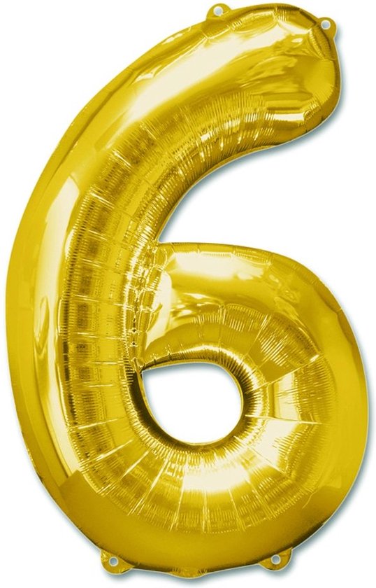 FOLIE OPBLAASCIJFER NR 6 GOUD 92 CM - 12 10 19 - 535002
