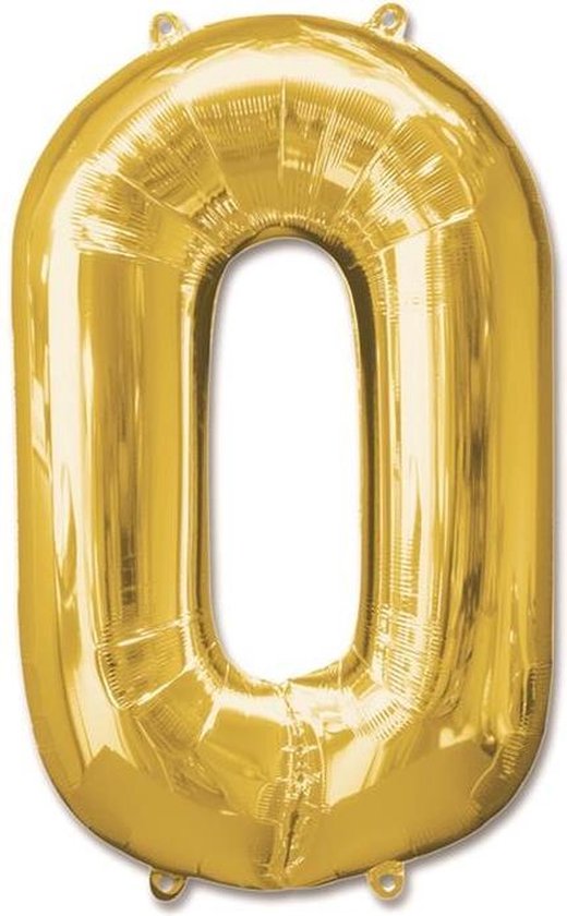 FOLIE OPBLAASCIJFER  NR.0 GOUD 92 CM - 12 10 20 26 - 534995