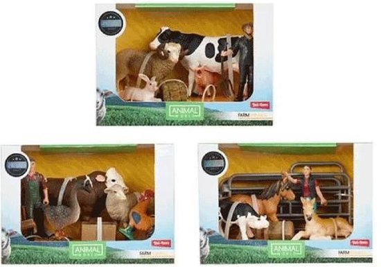 SPEELSET BOERDERIJDIEREN  6 DELIG - 12 10 20 30 40 50 60 70 75 - 535212
