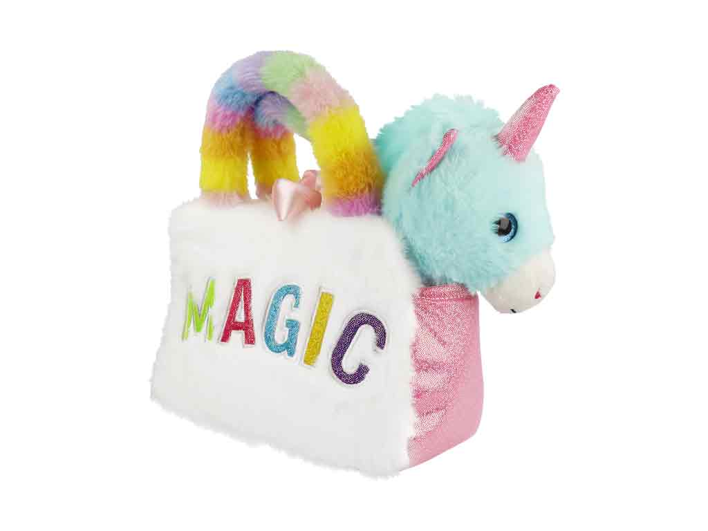 PLUCHE HANDTAS + PLUCHE EENHOORN L.BLAUW - 13 10 11 - 0010538680