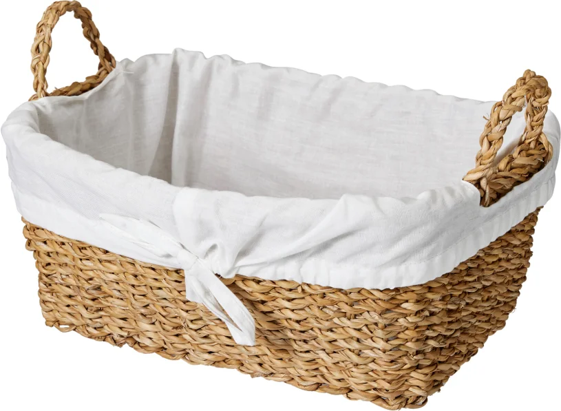 BROODMANDJE RECHTHOEK 30x20CM RIET + LIN - 14 10 20 30 33 - 490426