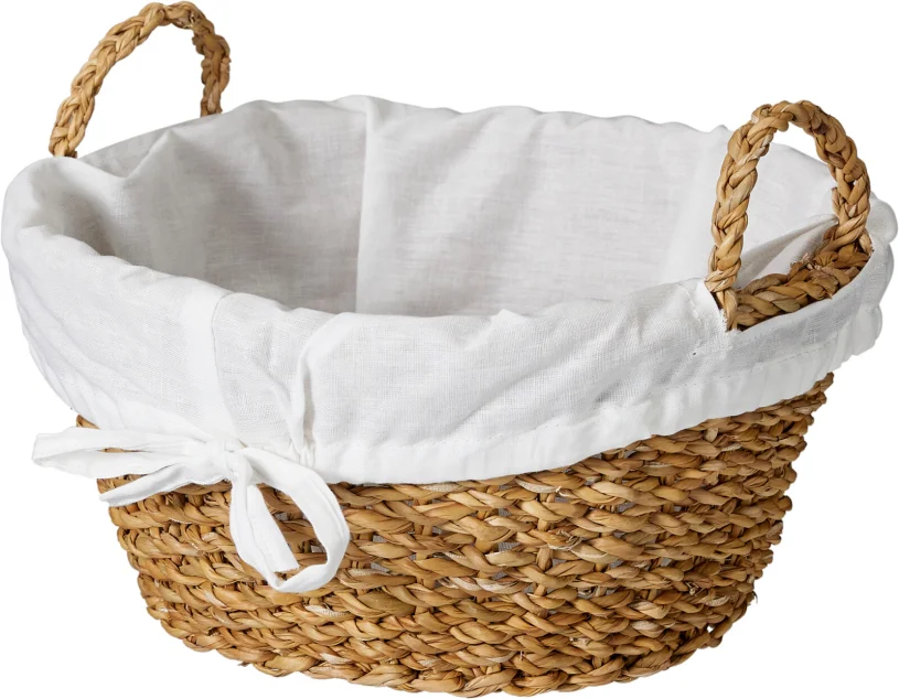 BROODMAND ROND &Oslash;26 CM RIET + LINNEN - 14 10 20 30 35 - 500334