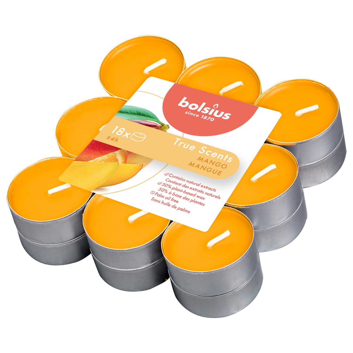 BOLSIUS GEURTHEELICHT 18 STUKS MANGO - 160 1537 - 533196