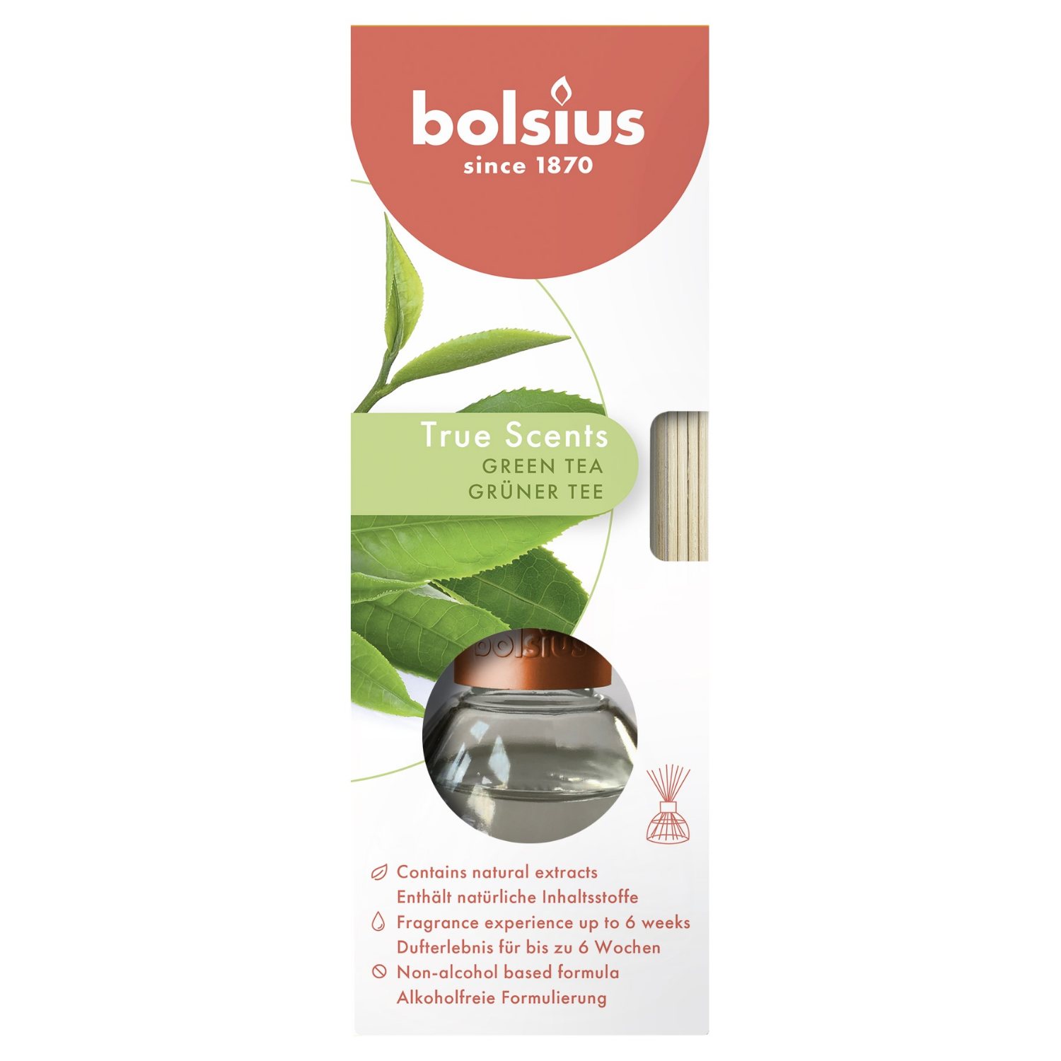 BOLSIUS GEURVERSPREIDER GREEN TEA 45ML - 160 1643 - 533200