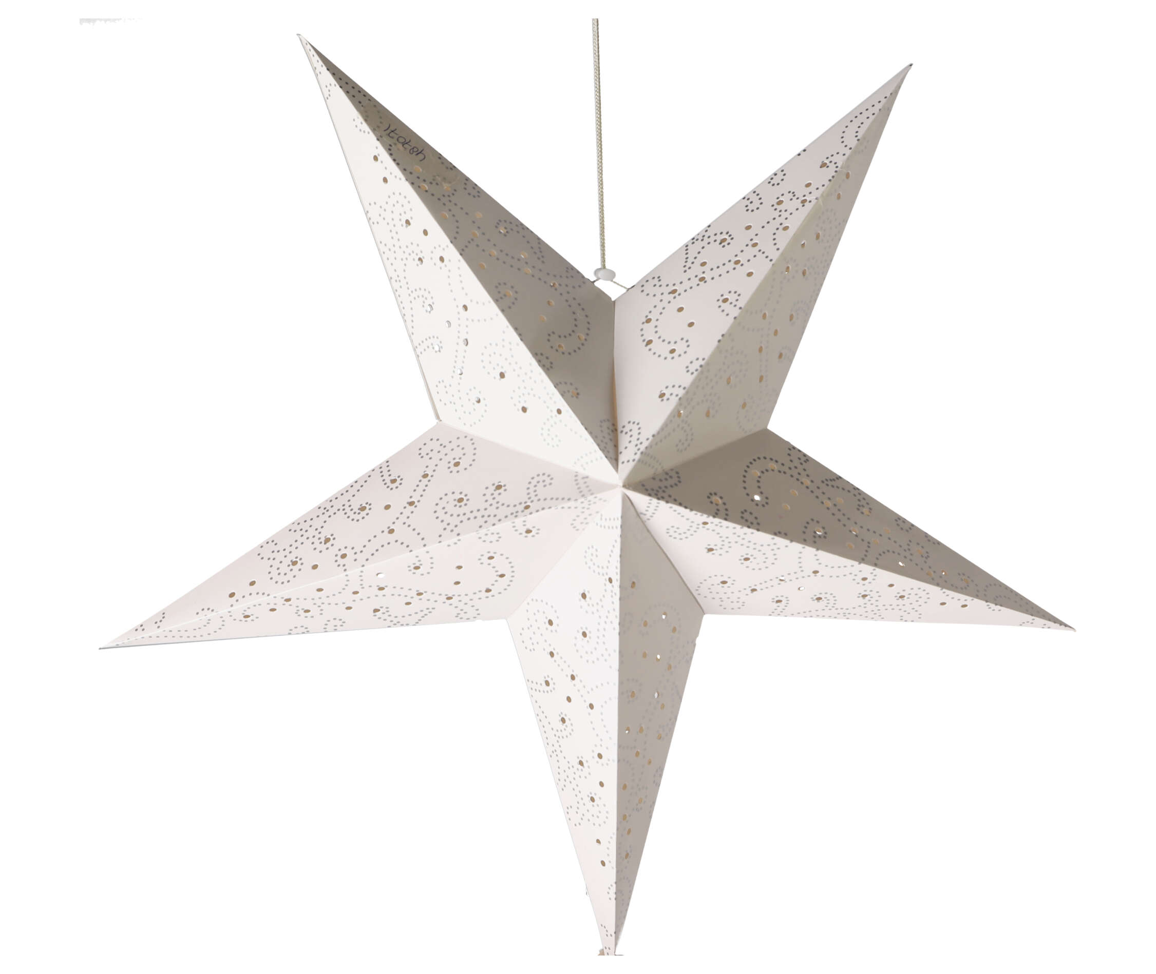 KERST LED STER PAPIER BINNEN WARMWIT - 191 6696 - 007364
