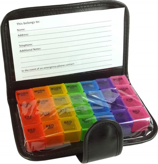 PILLENDOOS 7 DAGEN 4 VAKKEN IN LUXE ETUI - 2 10 20 30 40 50 60 70 80 90 100 110 120 130 140 150 160 170 180 190 200 210 220 230 240 250 260 270 280 290 300 310 320 330 339 - 534626