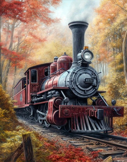 DIAMOND PAINTING TREIN 30X40 CM - 32 - 524287