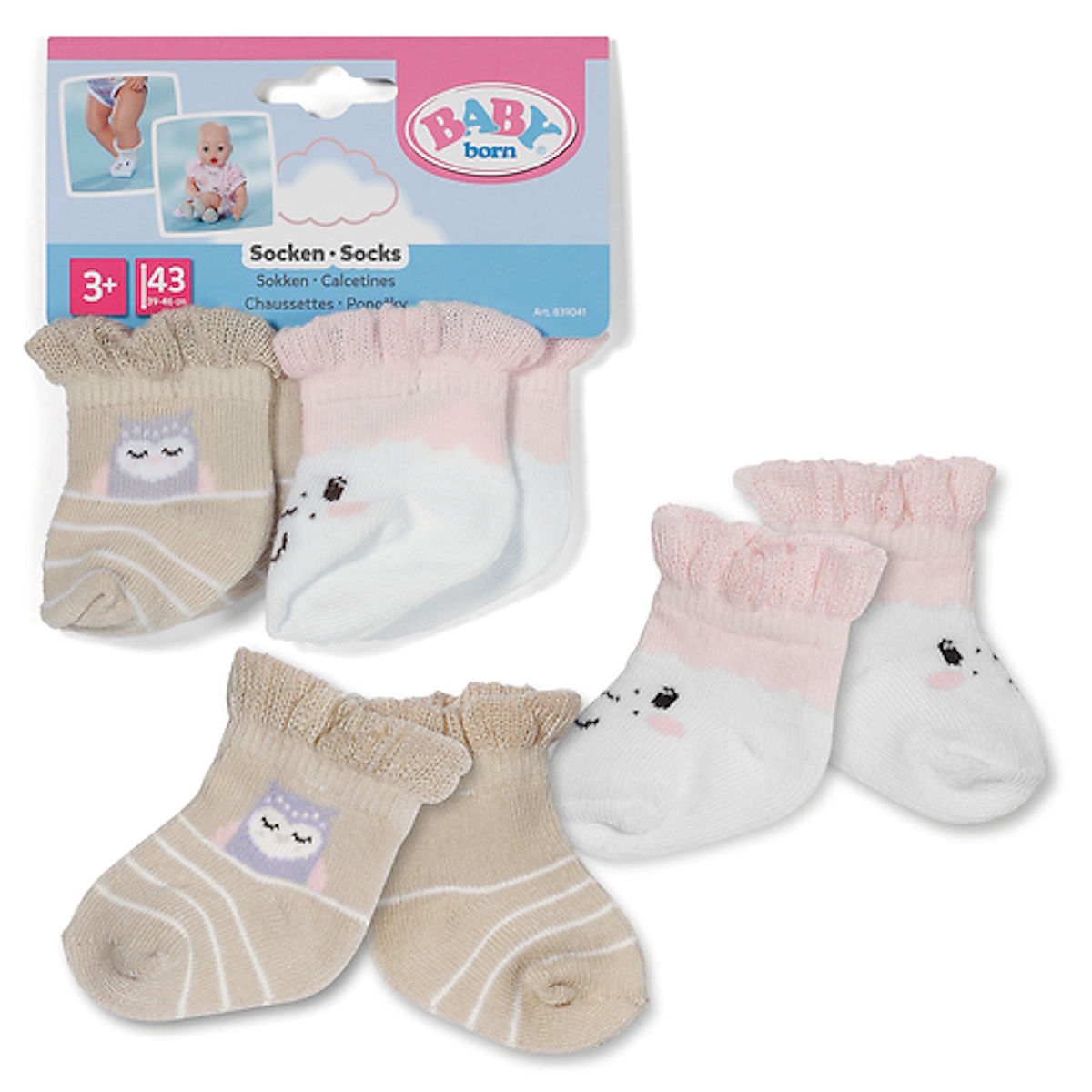 BABY BORN SCHAPENSOKKEN 2 PAAR 43CM - 4001167839041 - 0010555178