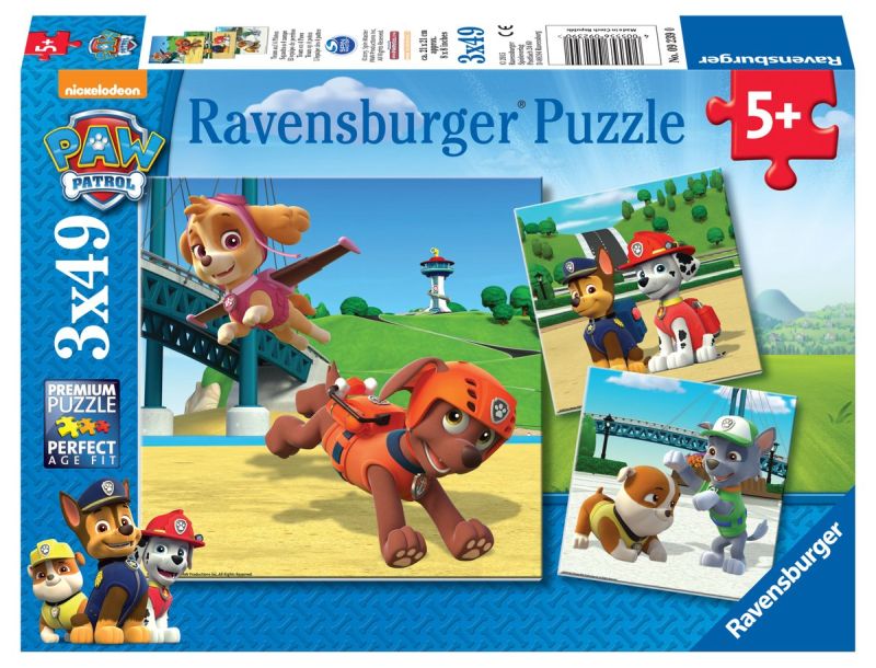 PUZZEL PAW PATROL 3X49 STUKJES - 4005556092390 - 505661