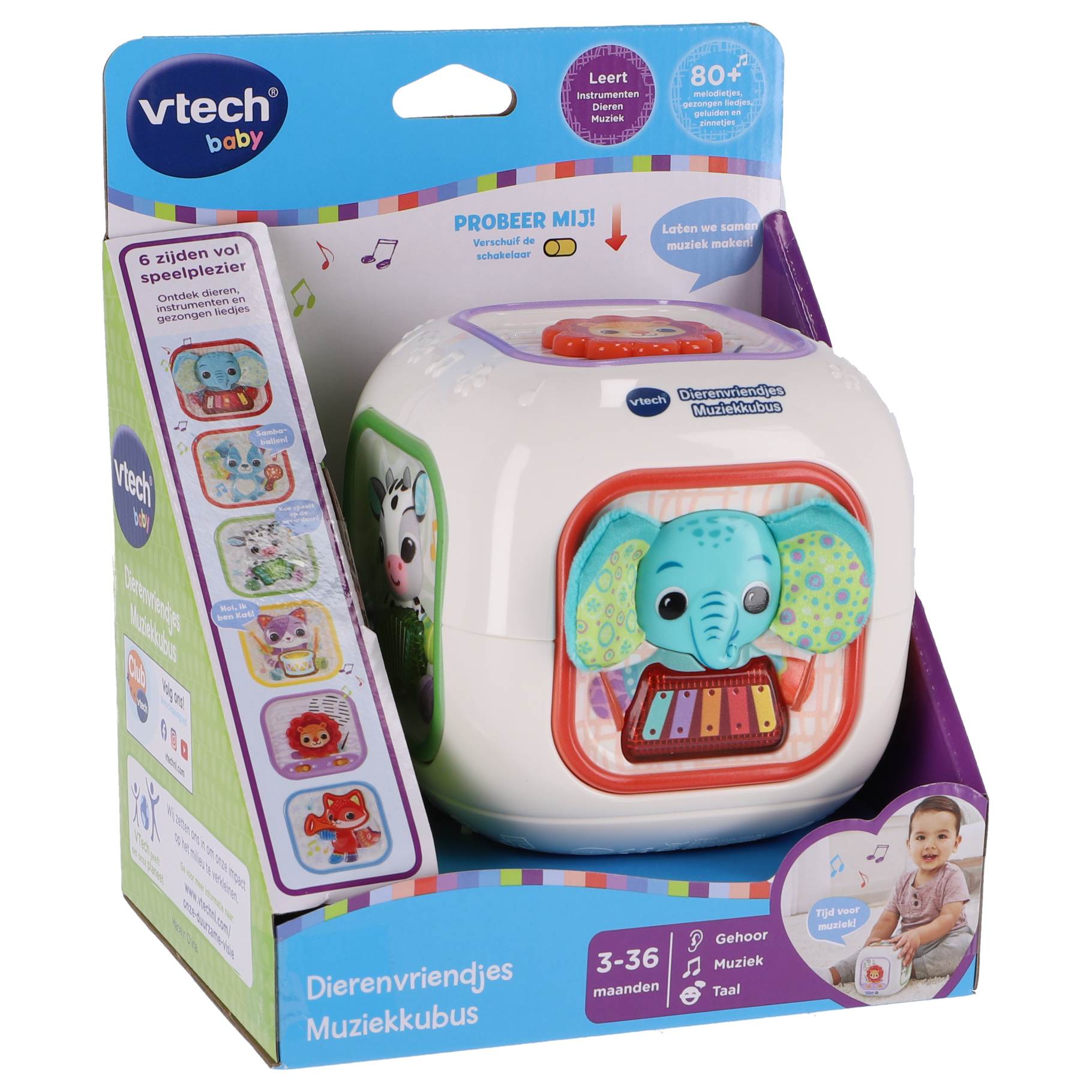 VTECH BABY DIERENVRIENDJES MUZIEK KUBUS - 405 0413 - 0010538723