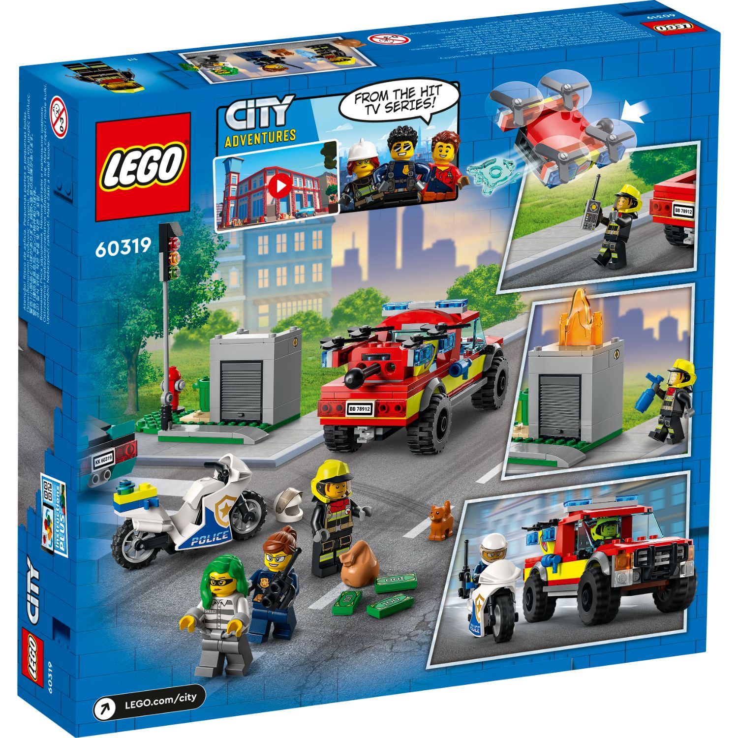 LEGO CITY 60319 BRANDWEER/POLITIE ACHTER - 411 1037 - 527090