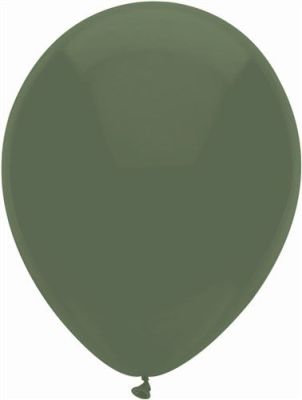 BALLONNEN UNI MOSGROEN 10 STUKS - 5 10 20 30 40 50 60 70 80 90 100 110 120 130 140 141 - 207983