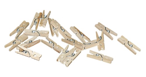 MINIWASKNIJPERS HOUT 20 STUKS - 5 10 20 30 40 50 60 70 80 90 100 110 120 130 140 150 152 - 297755
