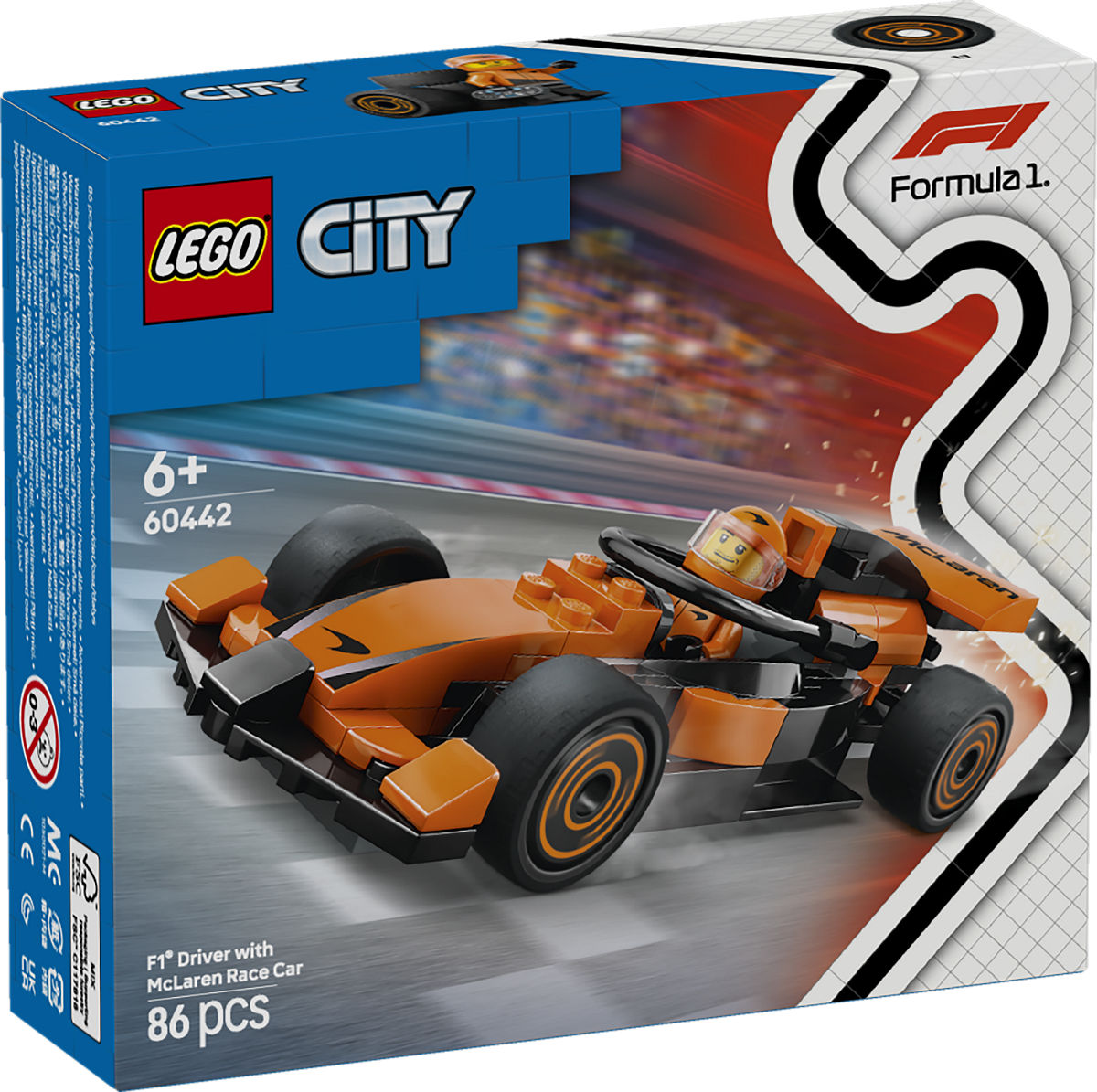 LEGO City F1 coureur met McLaren racewagen (60442) - 5702017812489 - 537101