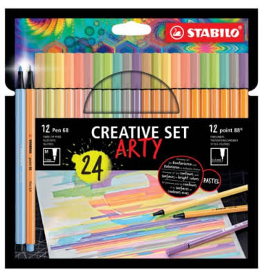 STABILO ARTY CREATIVE SET 24 STUKS - 6 10 20 30 40 50 60 70 80 90 100 110 120 130 140 150 160 170 180 190 200 210 220 230 240 250 260 270 273 - 529587