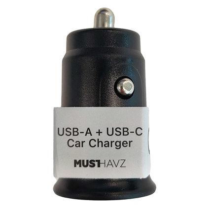 MUSTHAVE OPLADER AUTO USB-A+USB-C 30W ZW - 6 10 20 30 40 50 60 70 80 90 91 - 0010537941