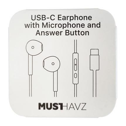 MUSTHAVE OORTELEFOON USB-C WIT - 6 10 20 30 40 50 60 70 80 90 92 - 0010537940