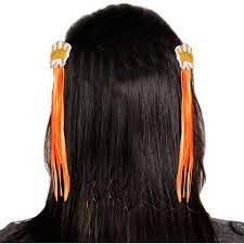 HAARCLIP ORANJE MET KROON 2 STUKS - 6 10 20 30 40 50 - 534693