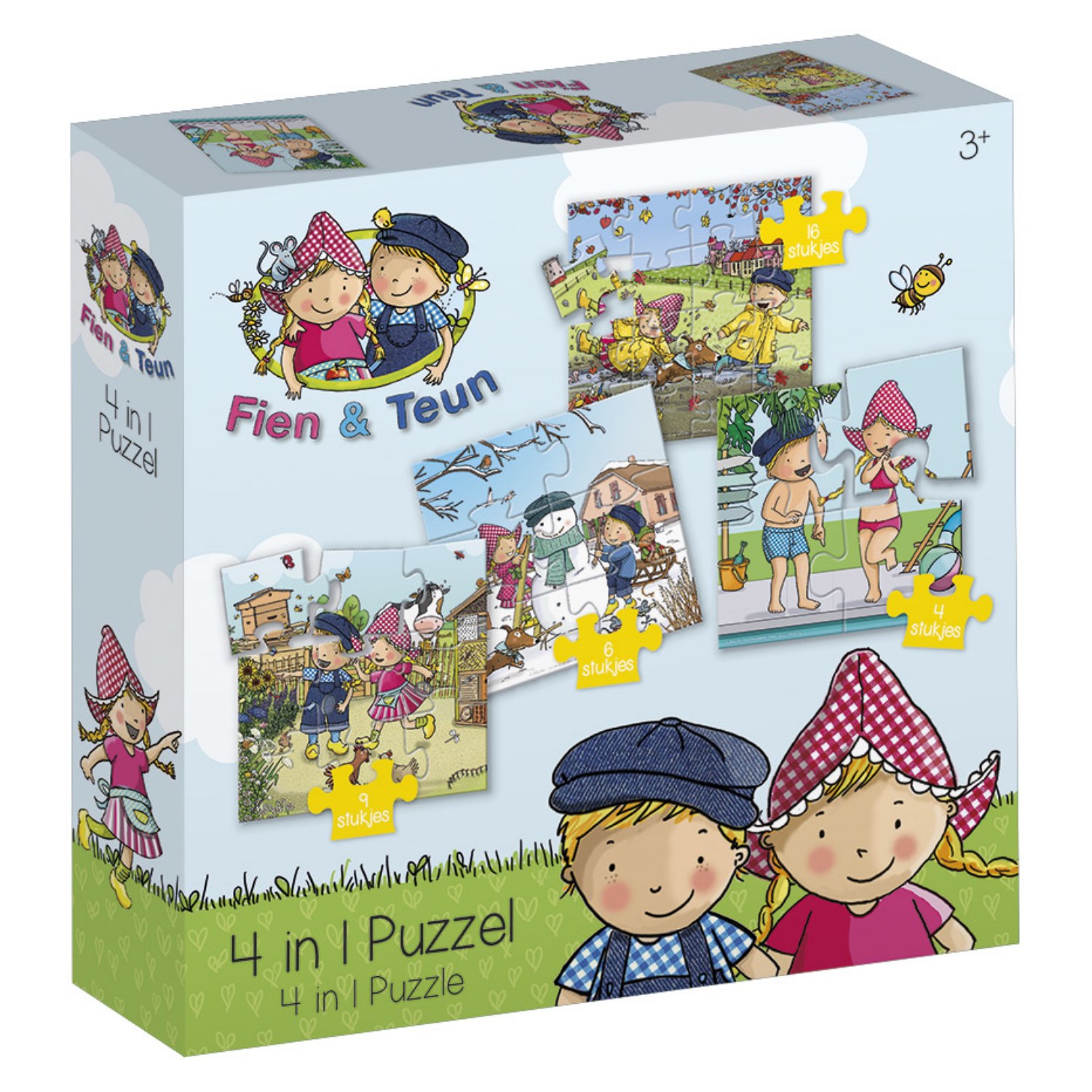 PUZZEL 4 IN 1 FIEN & TEUN 4-6-9-16 STUK - 603 2010 - 525065