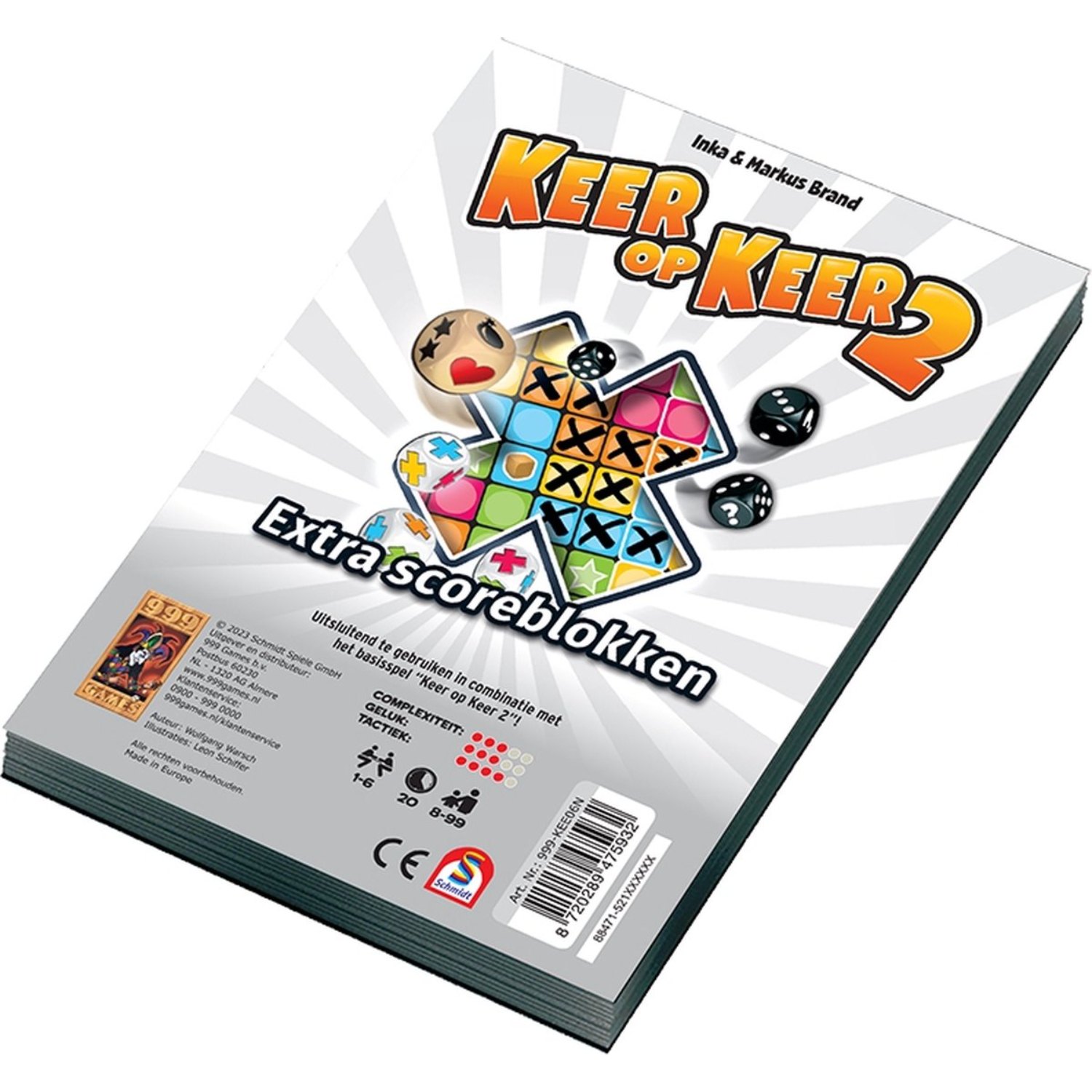 SCOREBLOK VOOR SPEL KEER OP KEER 2 - 610 5932 - 533257