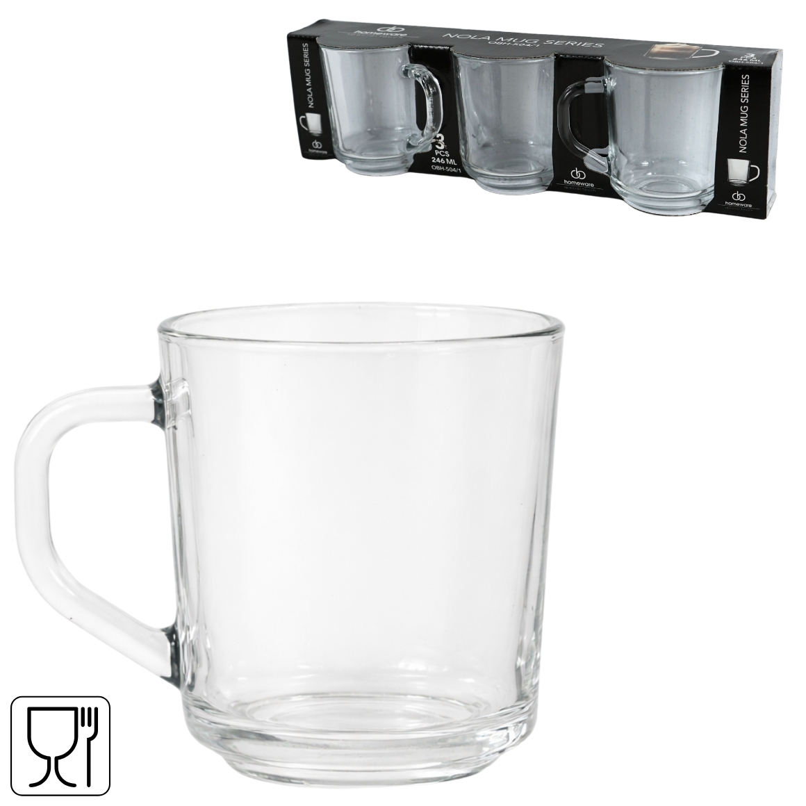 HOMEWARE THEEGLAS 246 ML SET 3 STUKS - 6224003412637 - 417624