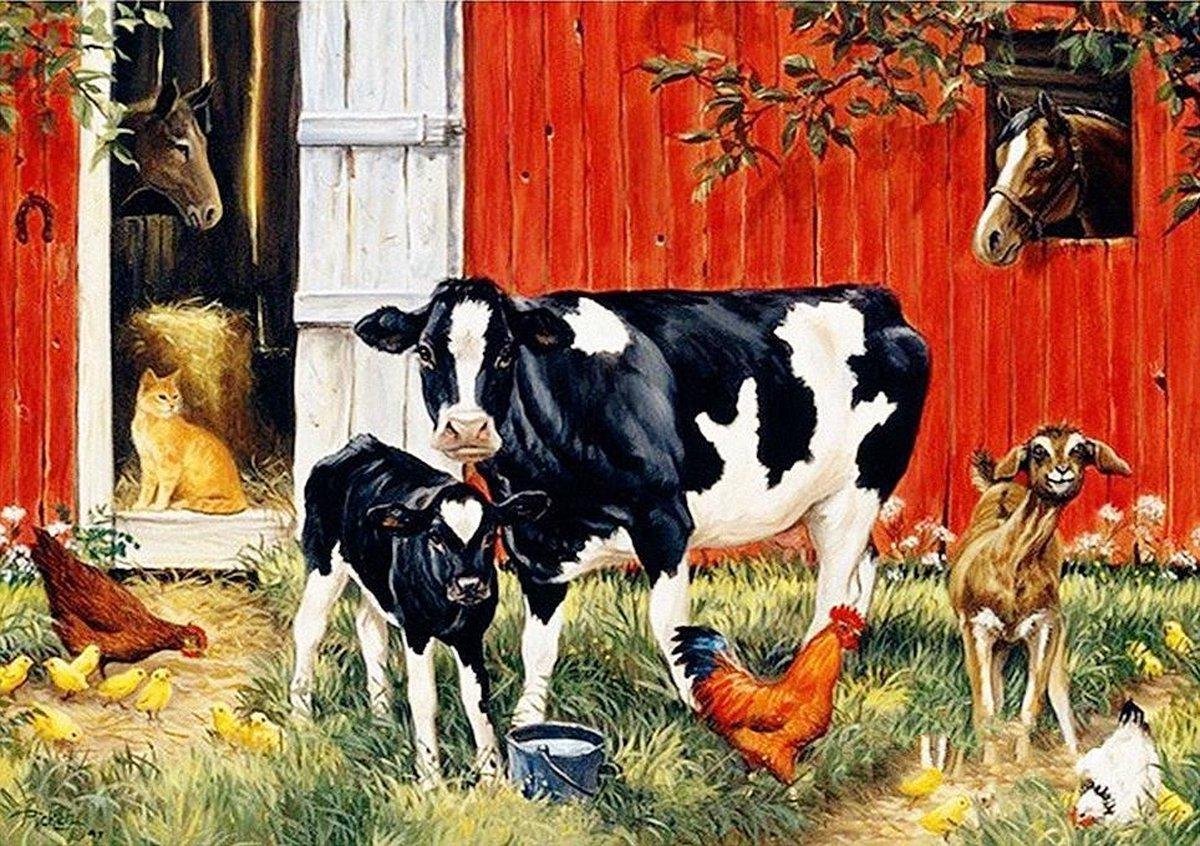 DIAMOND PAINTING BOERDERIJ 50X40 CM - 65 - 524284