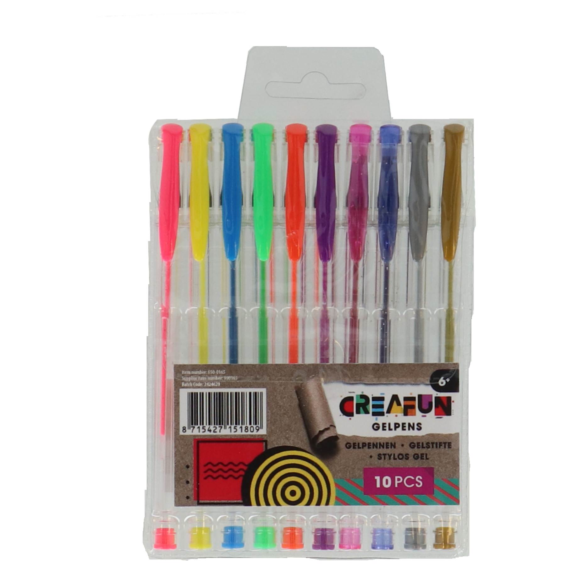 CREAFUN GELPENNEN NEON GLITTER METALIC - 650 0165 - 510498