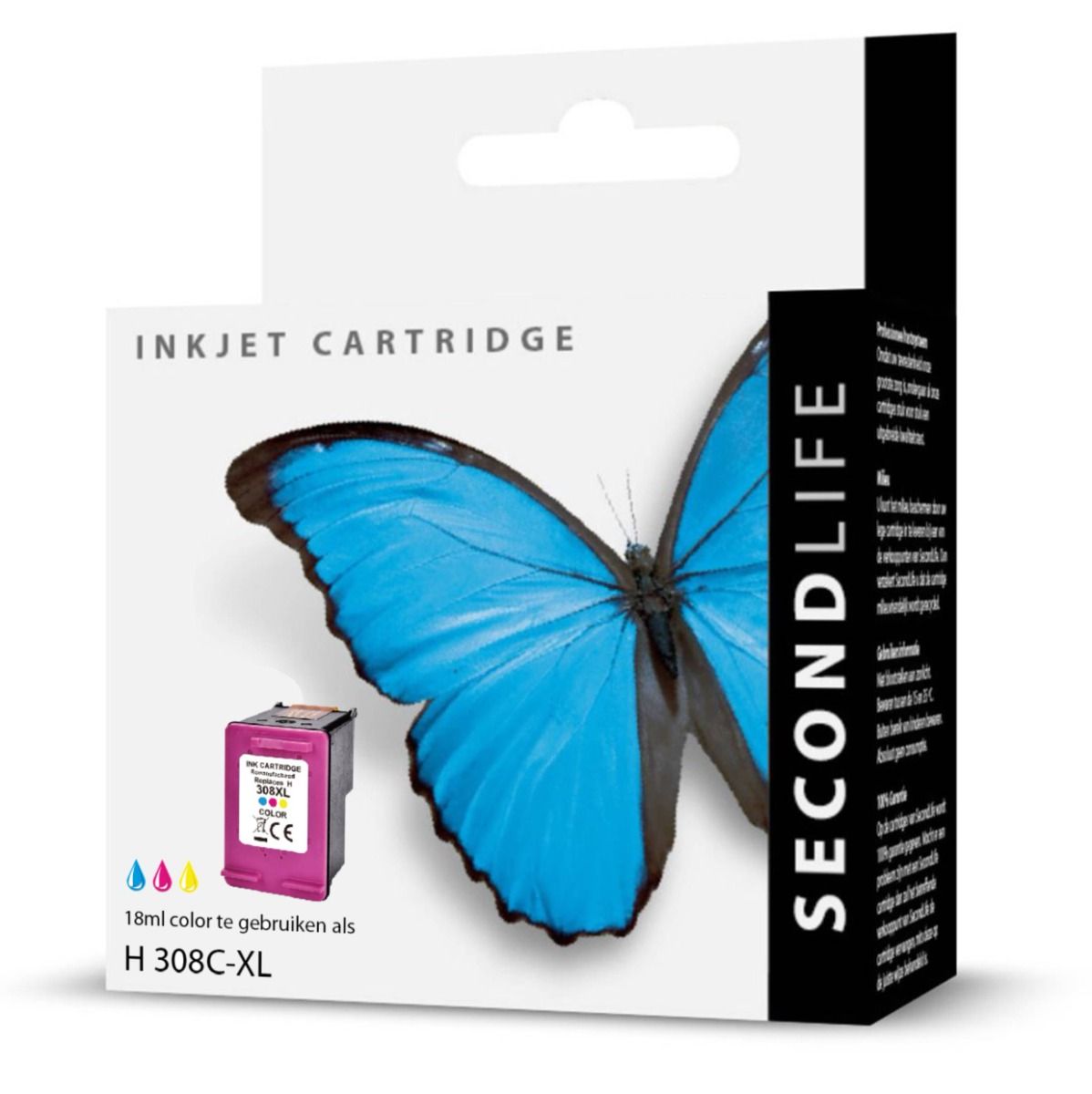 SECONDLIFE HP 308 KLEUR CARTRIDGE - 7 10 20 30 40 49 - 0010554767