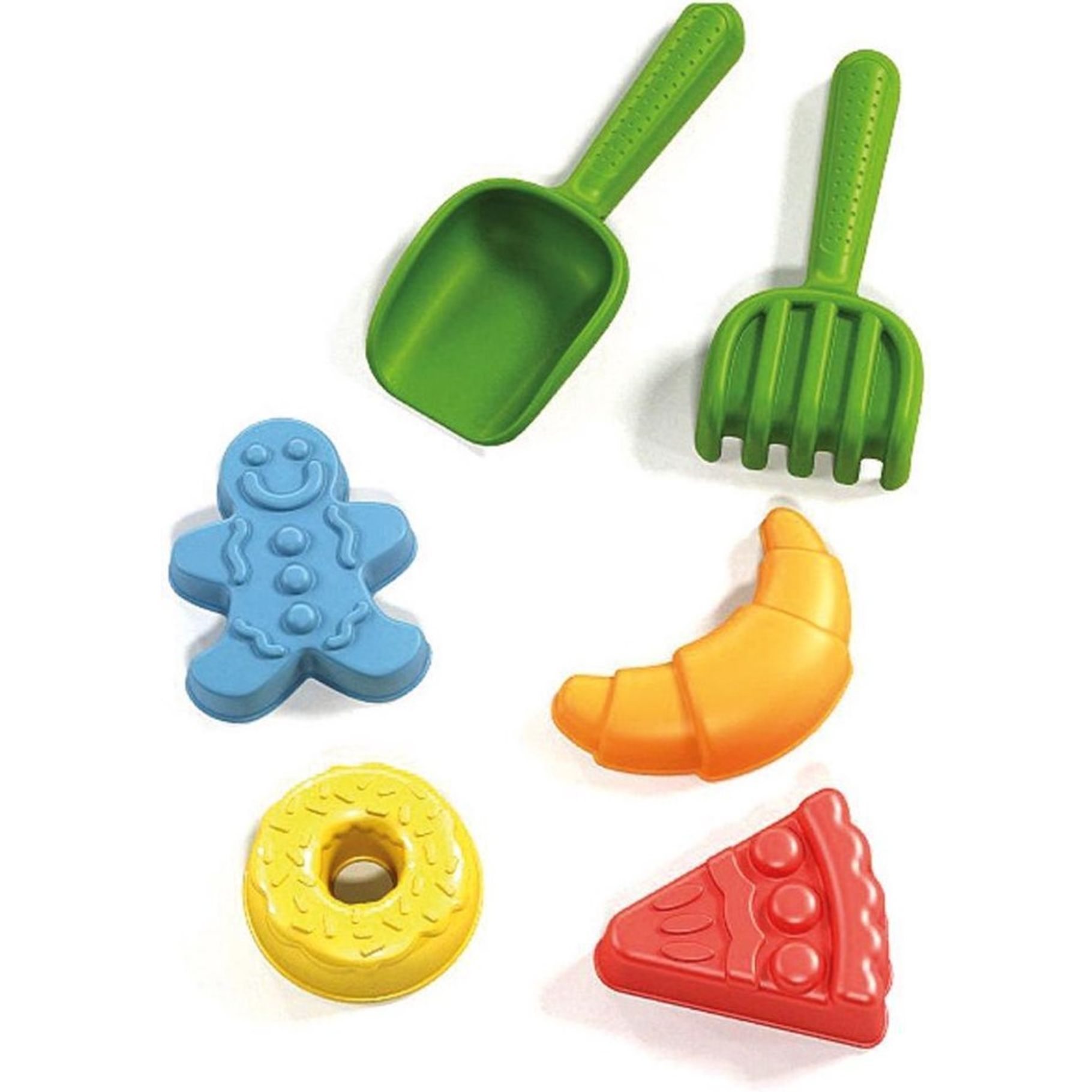 STRANDSET 6 DELIG VORMEN SCHEPJE HARK - 710 0935 - 534792