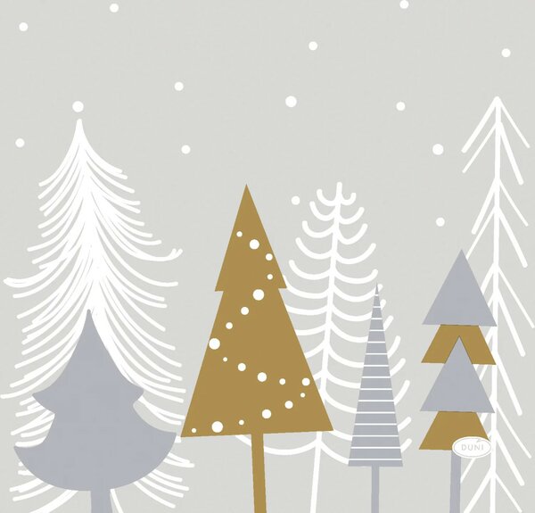 DUNI SERVETTEN WINTER TREES 33X33CM - 7321011994748 - 514048