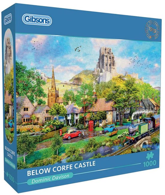 GIBSON PUZZEL BELOW CORFE CASTLE 1000 ST - 8 10 20 30 40 44 - 0010539018