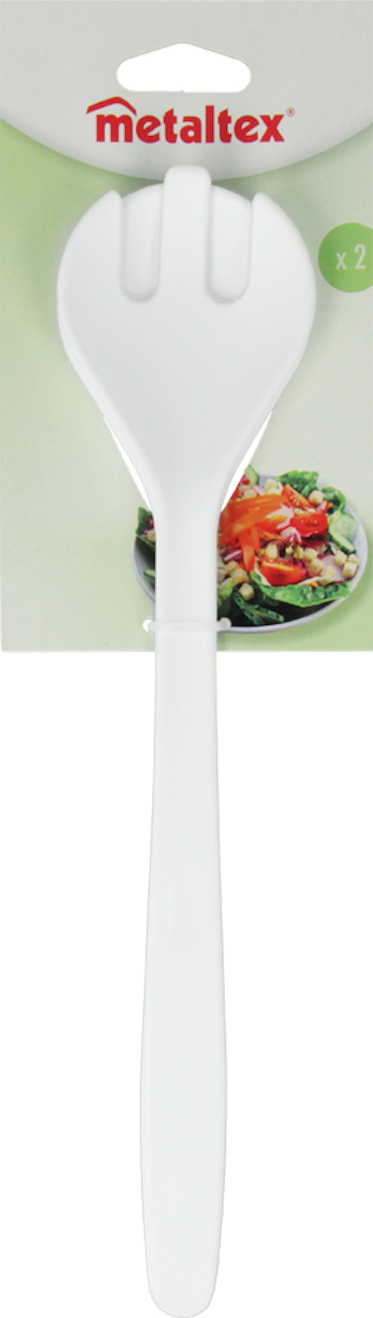 SALADEBESTEK 2 DELIG KUNSTSTOF WIT - 8002522513275 - 531417