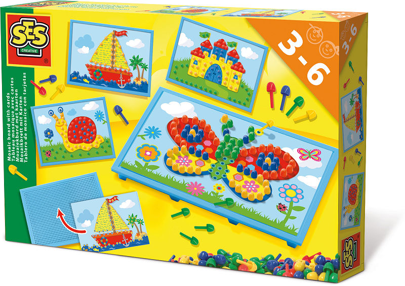 SES MOZAIEKBORD MET KAARTEN - 8710341148980 - 484916