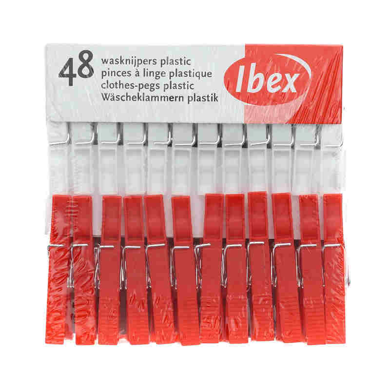IBEX PLASTIC WASKNIJPERS 48 STUKS - 8710577757031