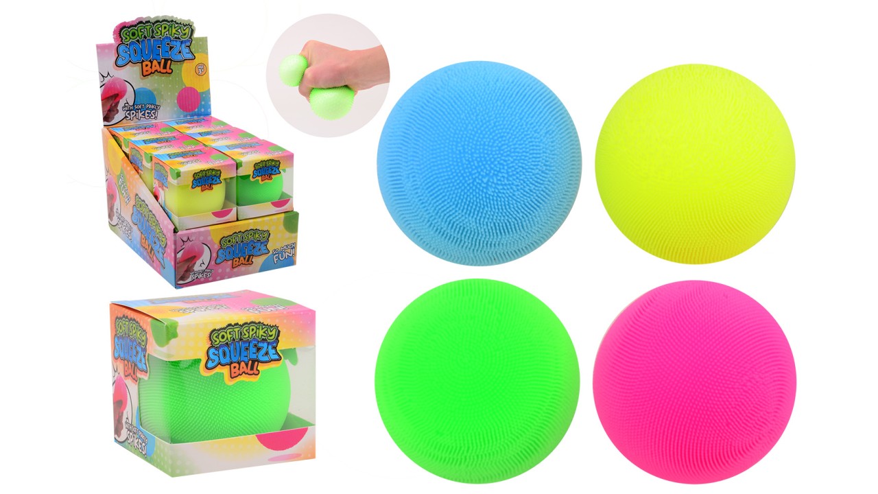 SOFT SPIKEY SQUEEZE BAL IN DISPLAY - 8711866245857 - 0010547848