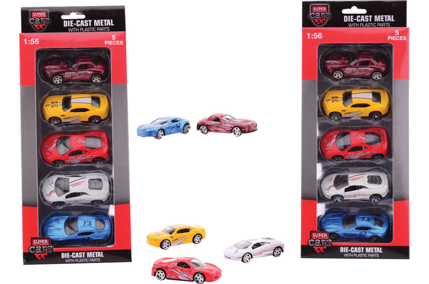 DIE-CAST SUPER CARS 5 STUKS - 8711866269075 - 334300