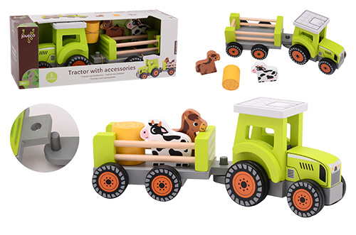 JOUECO TRACTOR MET KAR EN ACCESSOIRES - 8711866801640 - 323896