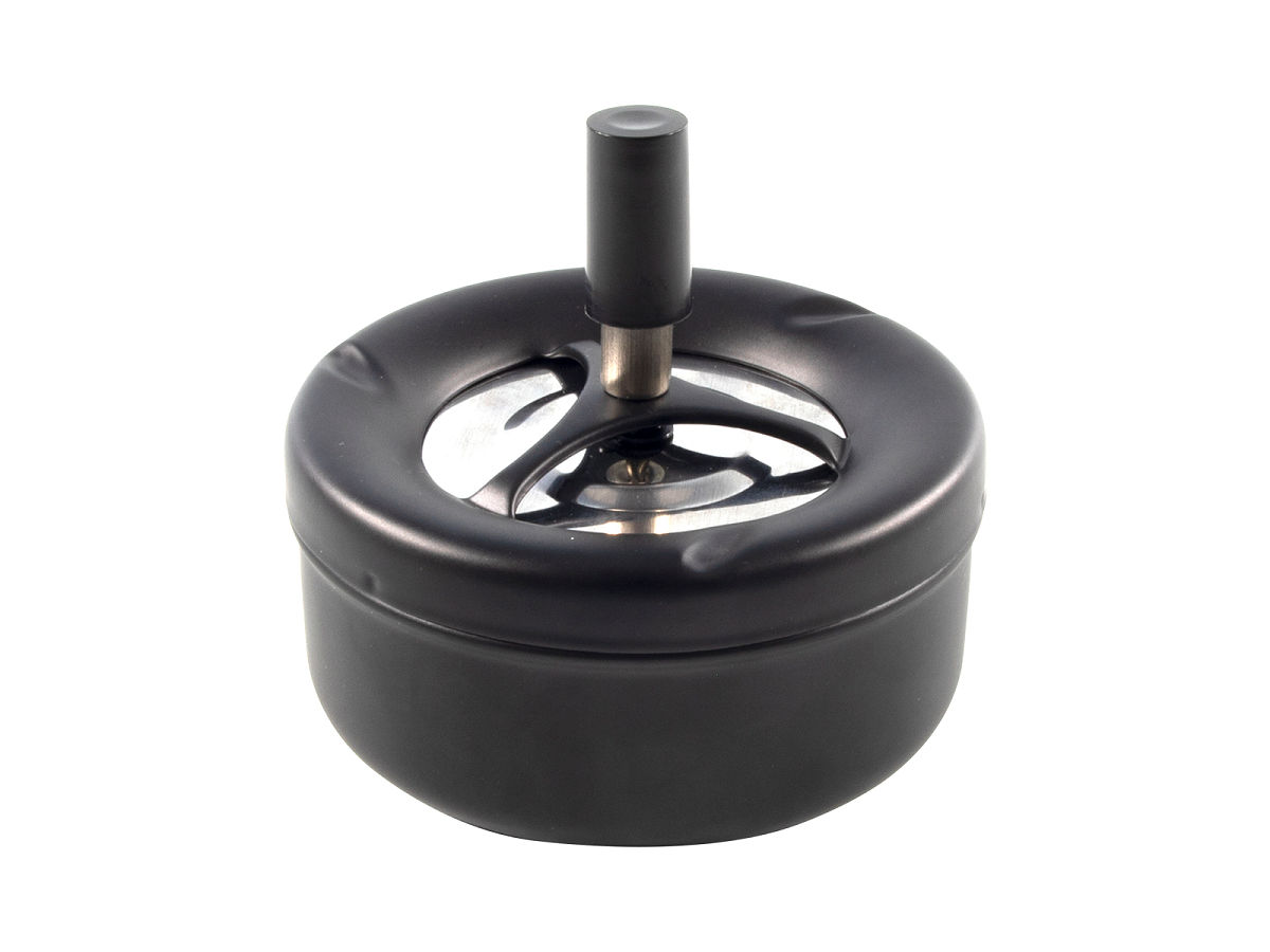 DRUK ASBAK ZWART ROND 11 CM - 8712442692171 - 489718