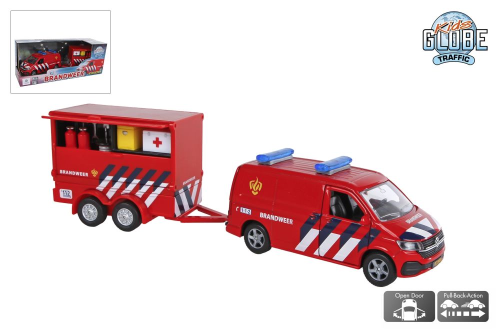 VW BRANDWEER + AANHANGWAGEN KIDS GLOBE - 8713219489000 - 534681