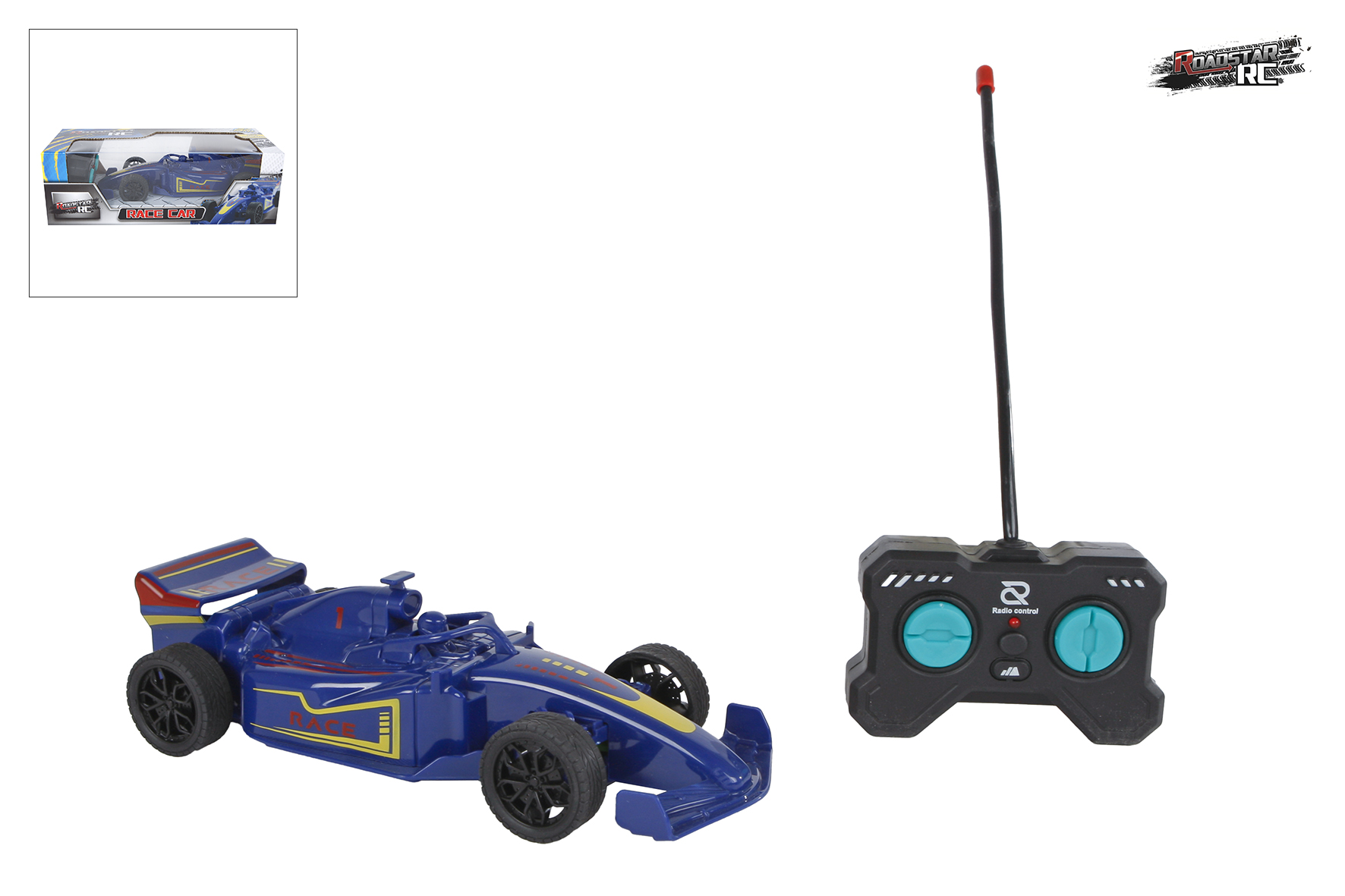 RC AUTO ROADSTAR FORMULE RACE AUTO BLAUW - 8713219498774 - 0010538716