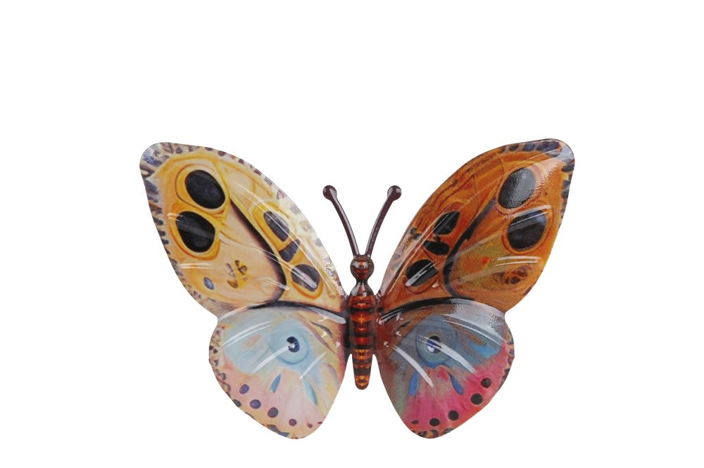 VLINDER METAAL MUURDECORATIE MONARCH M - 8713219512746 - 534844
