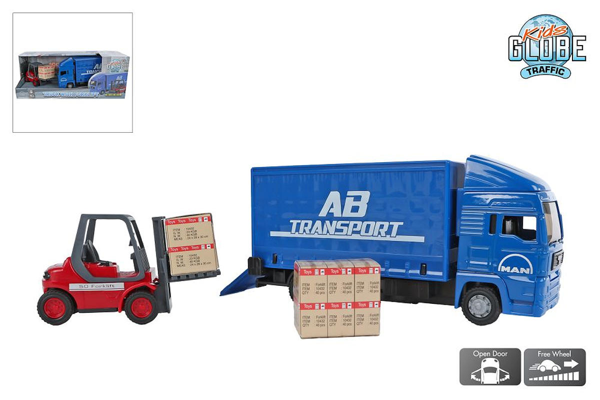 KIDS GLOBE MAN VRACHTWAGEN + HEFTRUCK - 8713219527030 - 524767