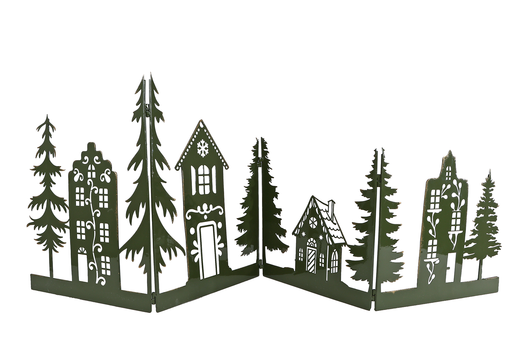 DECORATIE SHUTTER XMAS HOUSE/TREE GROEN - 8713219586464 - 0010554943